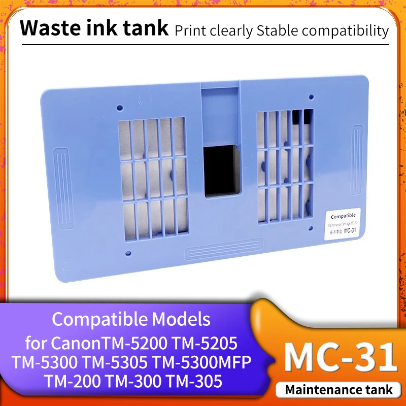 MC-31 MC 31 MC31 Совместимая коробка для обслуживания Резервуар для отходов чернил для принтера Canon TM-5200/5205/5200MFP TM-5300/5305 TM-200/205/300/305
MC-31 MC 31 MC31 Совместимая коробка для обслуживания Резервуар для отходов чернил для принтера Canon TM-5200/5205/5200MFP TM-5300/5305 TM-200/205/300/305