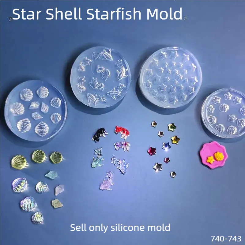 DIY Handcraft Mini Sea shell Star fish Epoxy Resin Mold Food Play Miniature Pinching Mould Epoxy Resin Mold UV Resin Moldse
DIY Handcraft Mini Sea shell Star fish Epoxy Resin Mold Food Play Miniature Pinching Mould Epoxy Resin Mold UV Resin Moldse