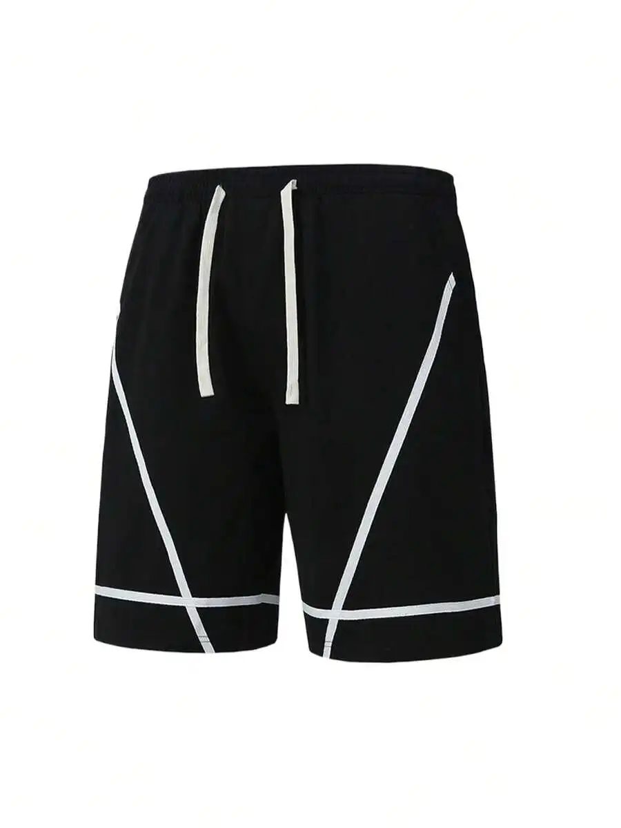 Mens Summer Loose Casual Shorts With Geometric Stripes
Mens Summer Loose Casual Shorts With Geometric Stripes