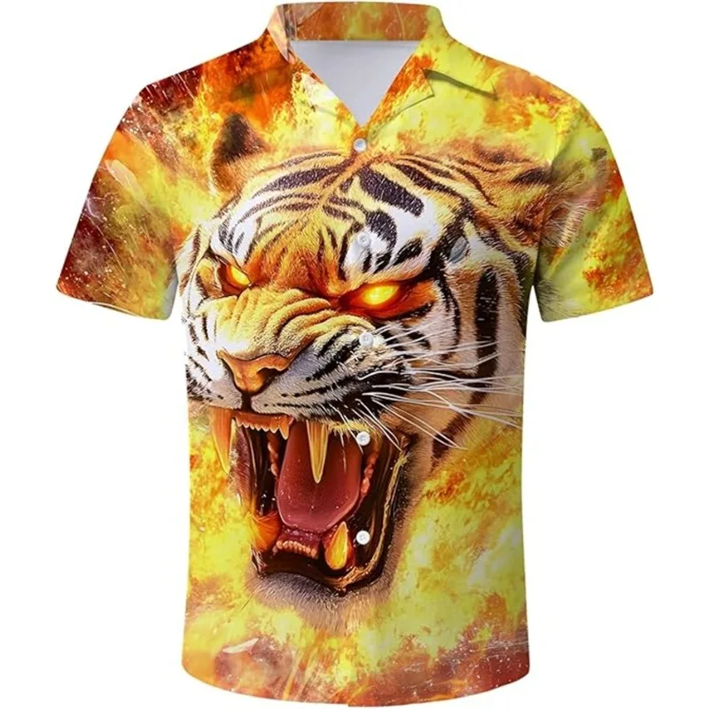 Short Sleeve Button Down Holiday Aloha Shirts Streetwear Tops Men's Hawaiian Beach Shirt 3D Print Animal Tiger Cat Graphic Tops
Short Sleeve Button Down Holiday Aloha Shirts Streetwear Tops Men's Hawaiian Beach Shirt 3D Print Animal Tiger Cat Graphic Tops