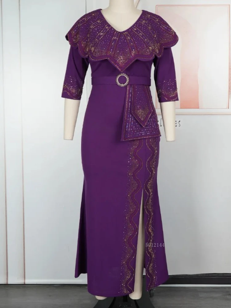 African Party Dresses for Women Plus Size Dashiki Diamond Bodycon Slit Long Dress Elegant Turkey Muslim Wedding Evening Gown
African Party Dresses for Women Plus Size Dashiki Diamond Bodycon Slit Long Dress Elegant Turkey Muslim Wedding Evening Gown