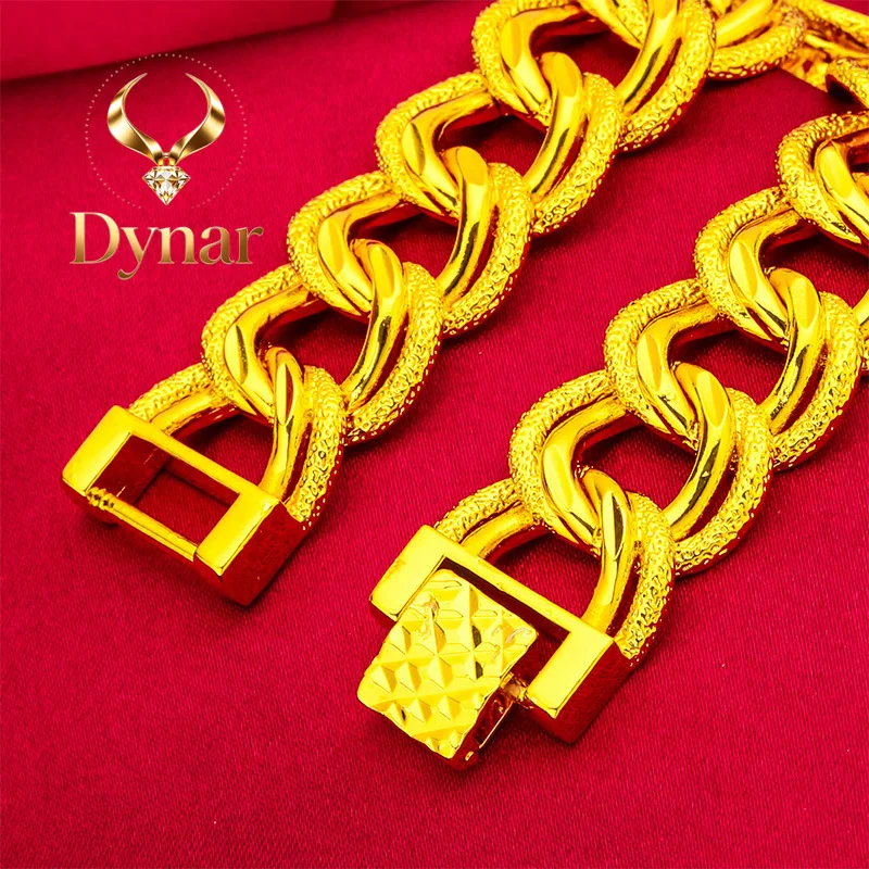 Dynar Jewelry Watch Clasp Bracelet for Men, 24K Gold, AU999 | Matte gold clasp with gear engravings, rugged vintage style for
Dynar Jewelry Watch Clasp Bracelet for Men, 24K Gold, AU999 | Matte gold clasp with gear engravings, rugged vintage style for
