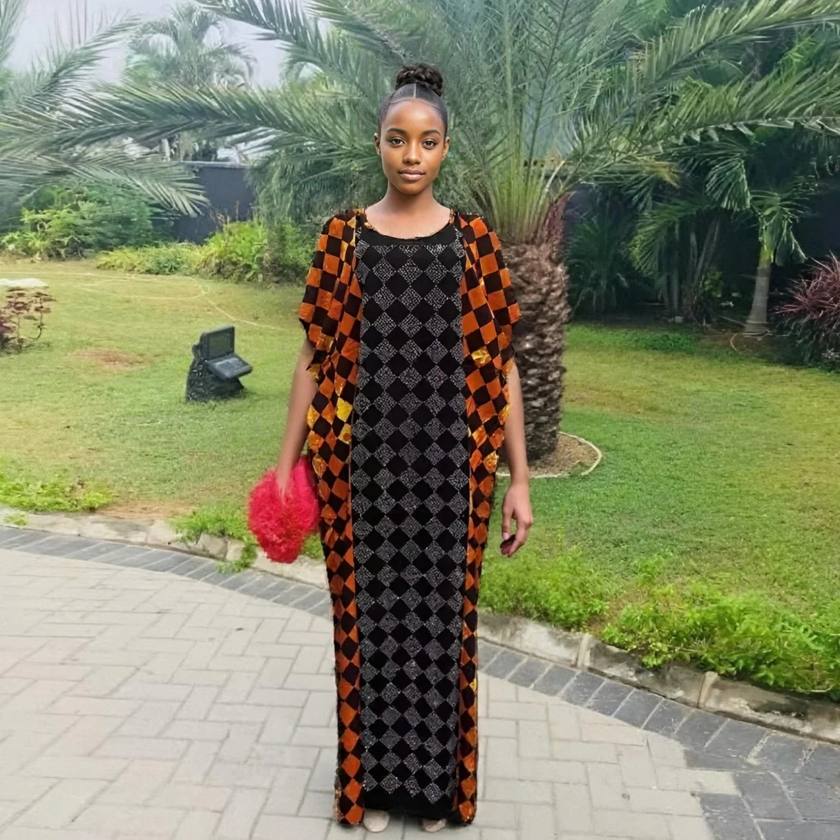 2025 Fashionable Hot Diamond Style Chest Embroider Loose Breathable Middle Eastern African Print Women's Summer Cotton Dress
2025 Fashionable Hot Diamond Style Chest Embroider Loose Breathable Middle Eastern African Print Women's Summer Cotton Dress
