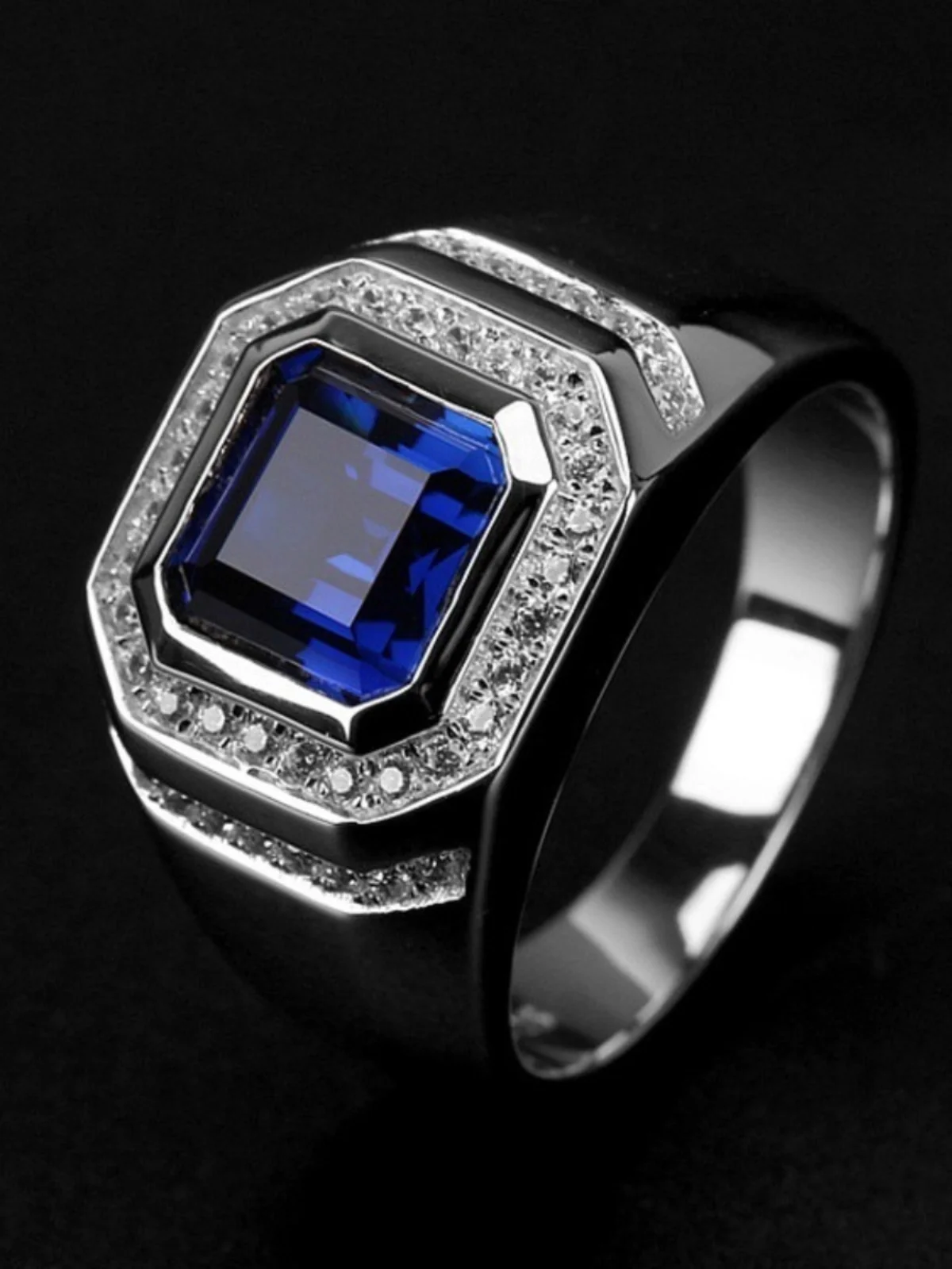 Classic Fashion Sapphire Ring Luxury Personality Micro Paved Square Diamond Blue Zircon Ring Alloy Mounted Artificial Gemston...
Classic Fashion Sapphire Ring Luxury Personality Micro Paved Square Diamond Blue Zircon Ring Alloy Mounted Artificial Gemston...
