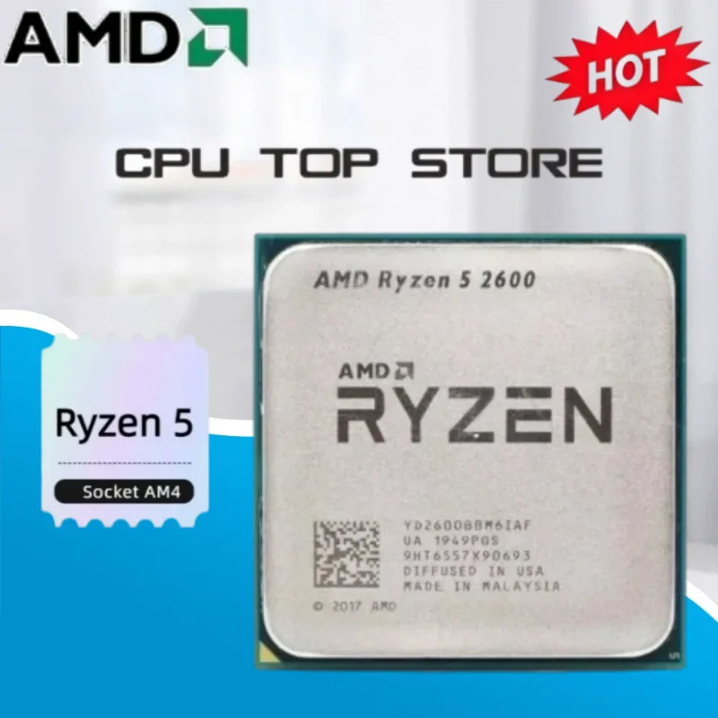 AMD Ryzen 5 R5 2600 3.4GHz 6-Core 12-Thread CPU Processor Socket AM4
AMD Ryzen 5 R5 2600 3.4GHz 6-Core 12-Thread CPU Processor Socket AM4