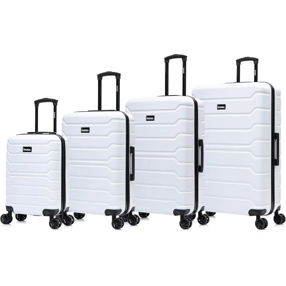 Набор из 4 чемоданов-спиннеров: легкие чемоданы с жестким корпусом, ручками и колесиками | 20, 24, 28, 32 | Белый
Набор из 4 чемоданов-спиннеров: легкие чемоданы с жестким корпусом, ручками и колесиками | 20, 24, 28, 32 | Белый