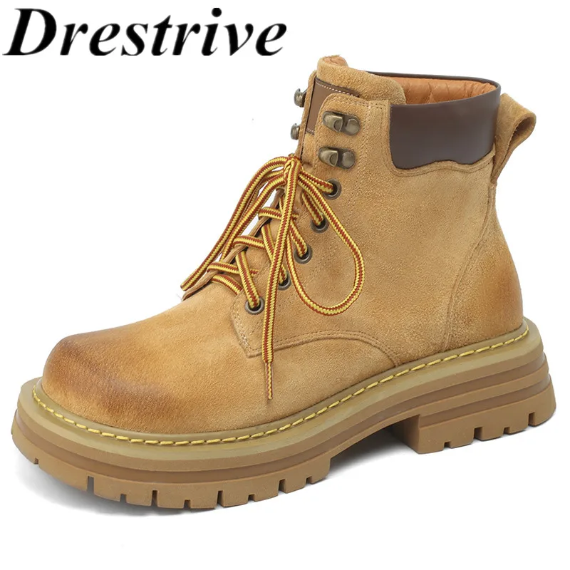 Drestrive Handmade Outdoors Women Ankle Boots 2023 Casual Winter Shoes Pigskin Lace Up Thick Mid Heels Round Toe
Drestrive Handmade Outdoors Women Ankle Boots 2023 Casual Winter Shoes Pigskin Lace Up Thick Mid Heels Round Toe