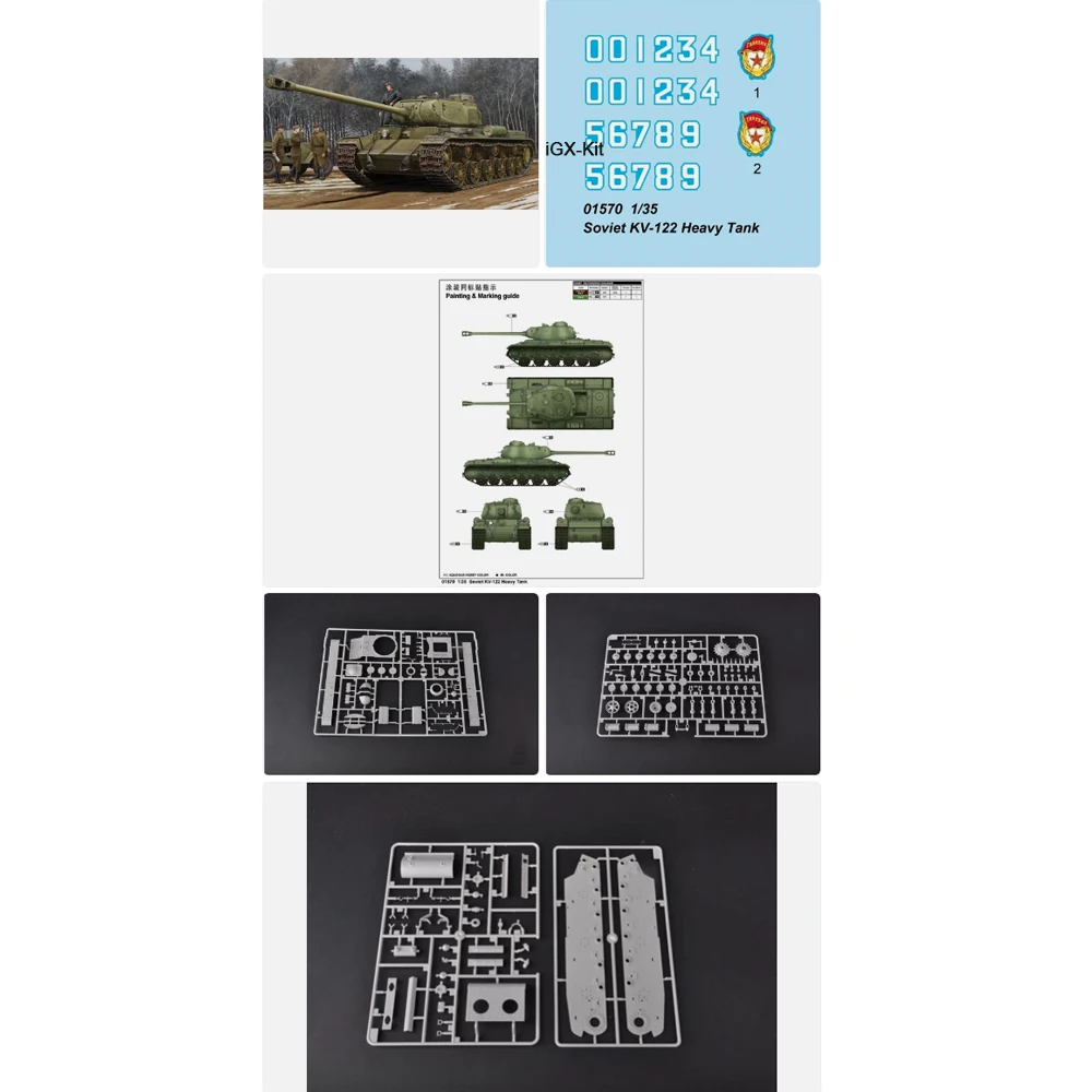 Trumpeter 01570 1/35 Soviet KV122 KV-122 Heavy Tank Military Gift Plastic Assembly Building Model Kit
Trumpeter 01570 1/35 Soviet KV122 KV-122 Heavy Tank Military Gift Plastic Assembly Building Model Kit