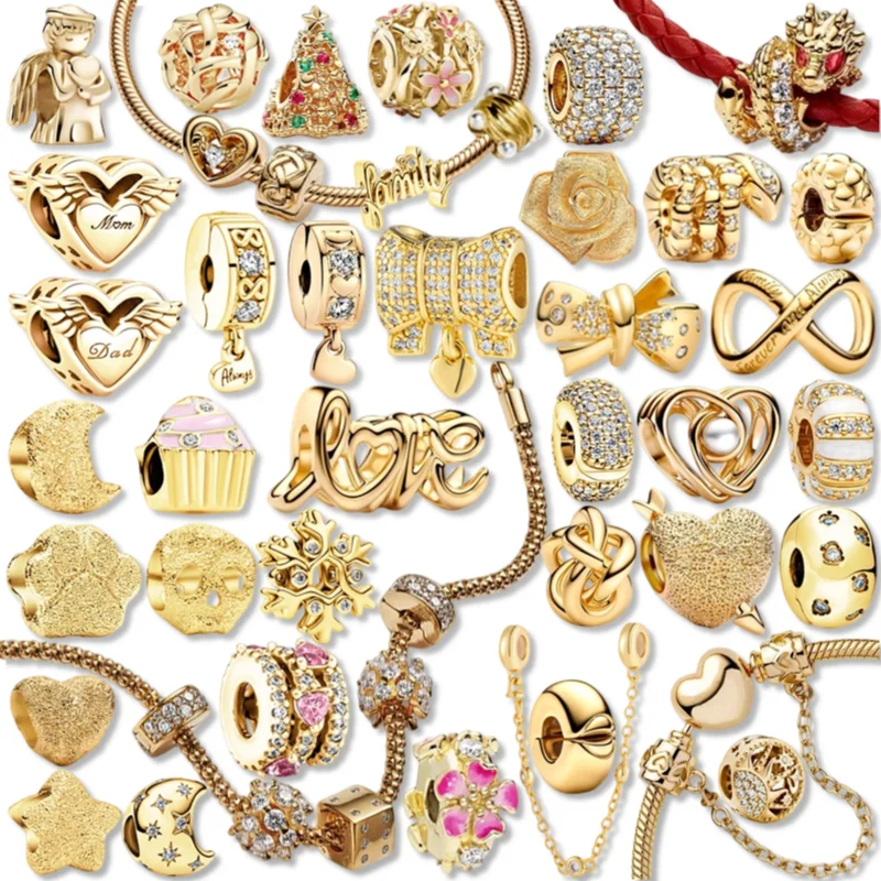 NEW DIY Gold plated Sparkling Love Heart Safety Chain Charms Round Clip Beads Fit Original European Silver Bracelet Jewelry Gift
NEW DIY Gold plated Sparkling Love Heart Safety Chain Charms Round Clip Beads Fit Original European Silver Bracelet Jewelry Gift