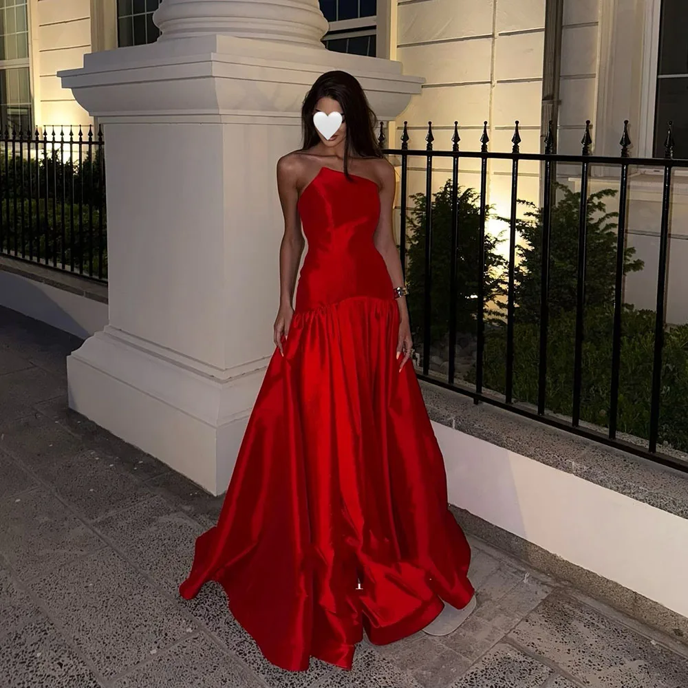 Msikoods Red Satin One Shoulder Evening Dress 2025 Elegant Formal Occasion Dress Prom Dress Pleated A Line Party Gown Customized
Msikoods Red Satin One Shoulder Evening Dress 2025 Elegant Formal Occasion Dress Prom Dress Pleated A Line Party Gown Customized