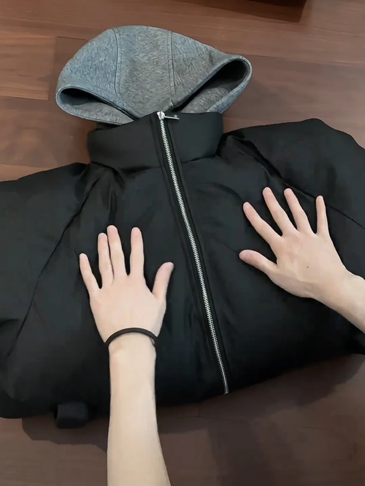 Мужская зимняя куртка из искусственной кожи в американском уличном стиле, имитация двухслойной конструкции, с хлопковым свитшотом, капюшоном и дизайнерскими вставками, повседневная куртка
Мужская зимняя куртка из искусственной кожи в американском уличном стиле, имитация двухслойной конструкции, с хлопковым свитшотом, капюшоном и дизайнерскими вставками, повседневная куртка