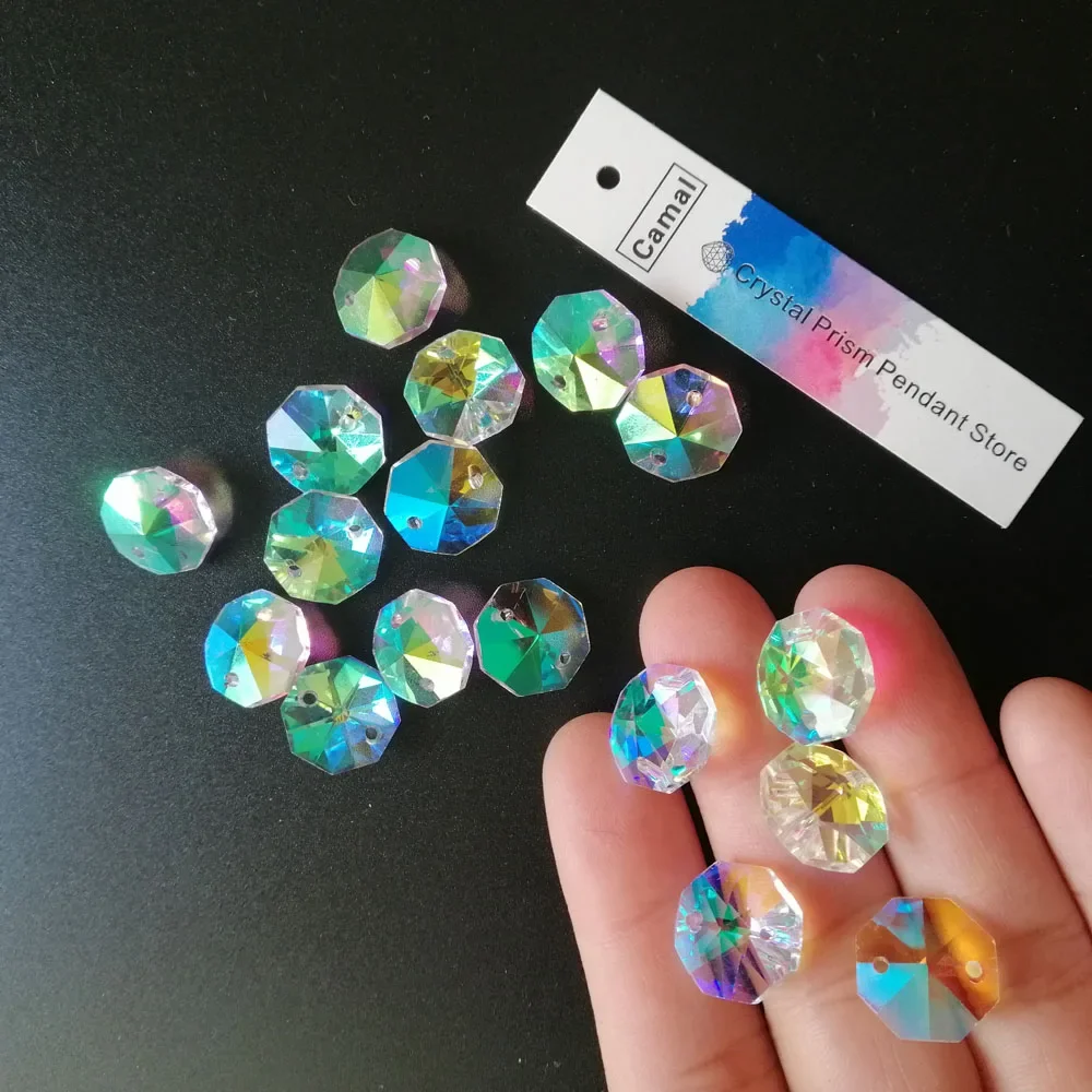 Camal 20Pcs 14mm AB Color Colorful Crystal Octagonal Loose Beads 2 Holes Chandelier Lamp Parts Curtain Craft Wedding Ornament
Camal 20Pcs 14mm AB Color Colorful Crystal Octagonal Loose Beads 2 Holes Chandelier Lamp Parts Curtain Craft Wedding Ornament