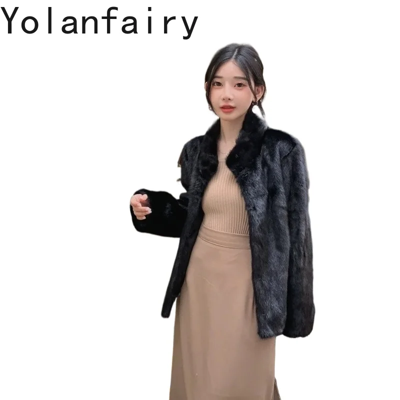 YOLANFAIRY Women's Full Natural Mink Fur Coat 2026 Winter Genuine Whole Mink Fur Jacket Young Fur Coats Warm Outerwear 55/56cm
YOLANFAIRY Women's Full Natural Mink Fur Coat 2026 Winter Genuine Whole Mink Fur Jacket Young Fur Coats Warm Outerwear 55/56cm