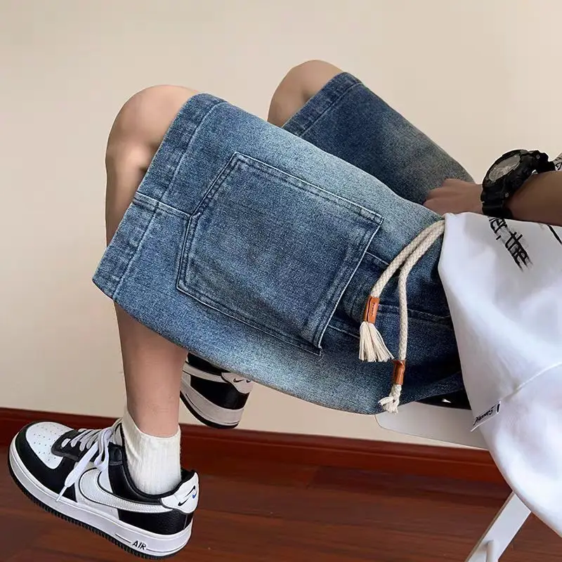 Men Casual Denim Shorts Wide Leg Loose Fit Summer Thin Trendy Multi Pocket Knee Length Workwear Inspired Cool Relaxed Streetwear
Men Casual Denim Shorts Wide Leg Loose Fit Summer Thin Trendy Multi Pocket Knee Length Workwear Inspired Cool Relaxed Streetwear