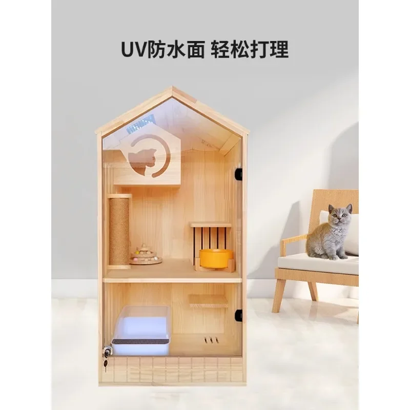 Cat Villa Family Solid Wood Cabinet Interior
Cat Villa Family Solid Wood Cabinet Interior