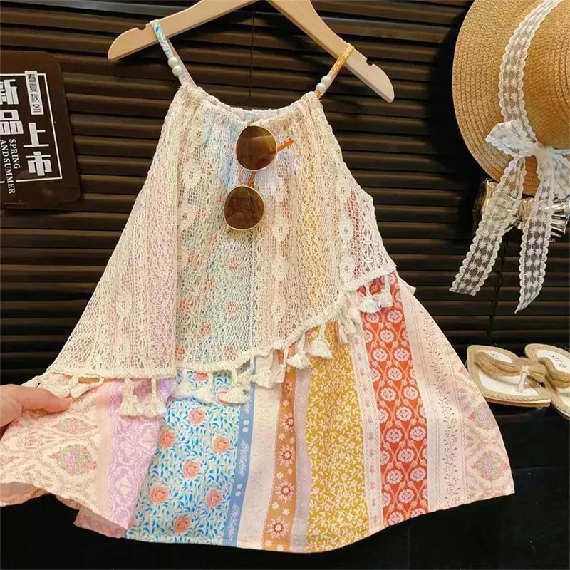 ZLYM-Summer New Girls' Fashionable Printed Tassel Strap Dress Cute Bohemian Dress for Girls
ZLYM-Summer New Girls' Fashionable Printed Tassel Strap Dress Cute Bohemian Dress for Girls