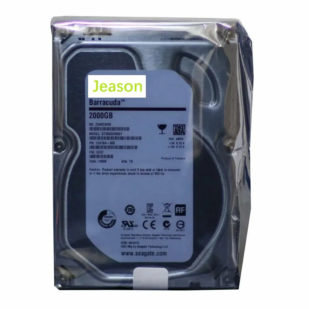 For Seagate ST2000DM001 2TB 7.2K RPM 6Gb/s 3.5" SATA HDD Hard Drive W/ZERO HOURS
For Seagate ST2000DM001 2TB 7.2K RPM 6Gb/s 3.5" SATA HDD Hard Drive W/ZERO HOURS