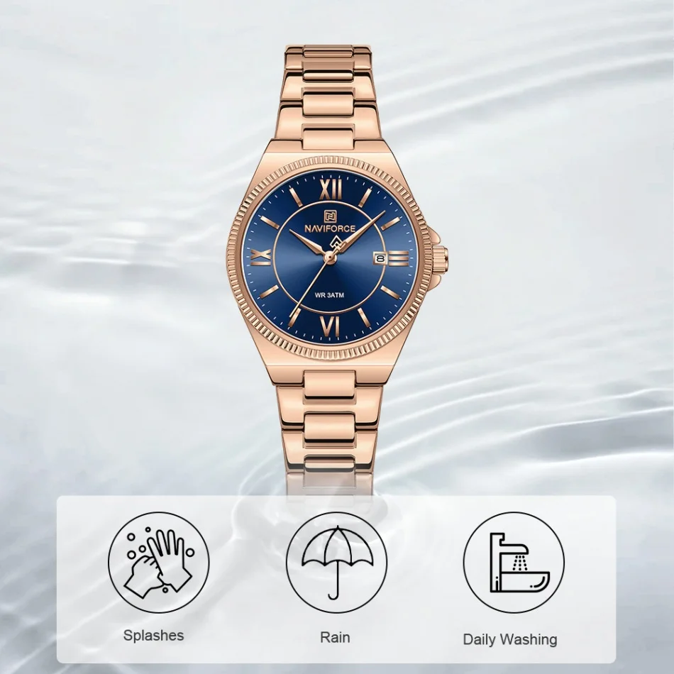 NAVIFORCE Woman Vintage Watches Intellectual Calendar Display Stainless Steel Watchband 3ATM Waterproof Elegant Quartz Watch
NAVIFORCE Woman Vintage Watches Intellectual Calendar Display Stainless Steel Watchband 3ATM Waterproof Elegant Quartz Watch
