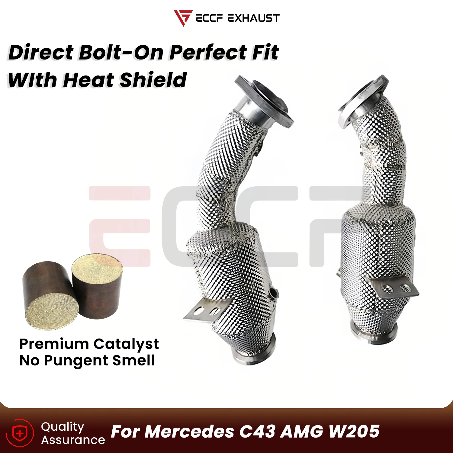 Sporty Downpipe with Heat Insulation For Mercedes C43 AMG W205 Aggressive Exhaust Sound Plug and Play Upgrade Performance
Sporty Downpipe with Heat Insulation For Mercedes C43 AMG W205 Aggressive Exhaust Sound Plug and Play Upgrade Performance