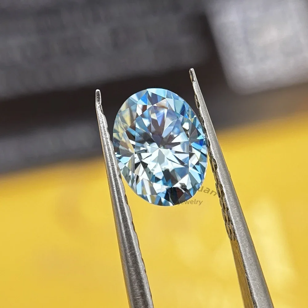 Oval Cut Bright Ice Blue Color VVS1 Loose Moissanite Stone 4x6-9x11mm 0.5-5ct Real jewelry GRA Certificate Gemstone
Oval Cut Bright Ice Blue Color VVS1 Loose Moissanite Stone 4x6-9x11mm 0.5-5ct Real jewelry GRA Certificate Gemstone