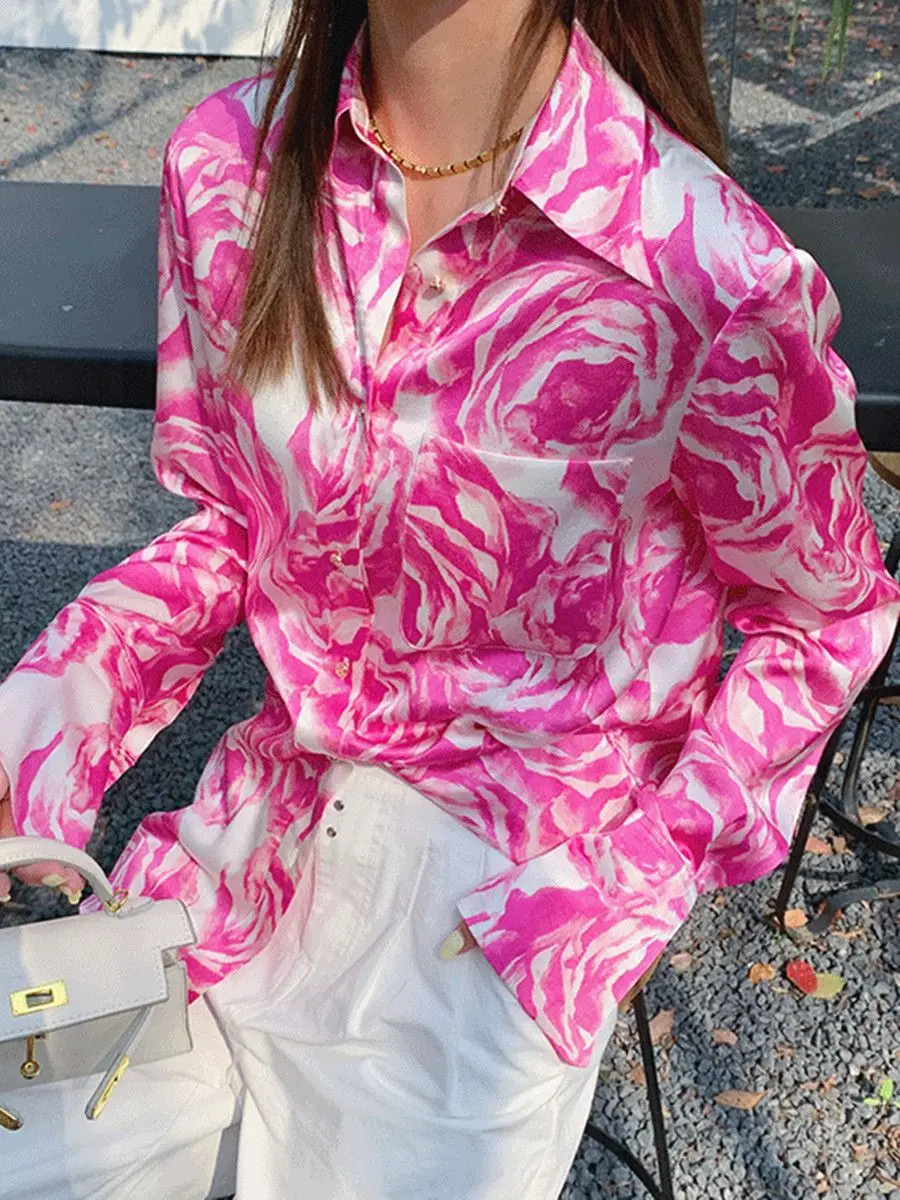 FANIECES Woman Long Sleeve Shirts & Blouses Luxury Vintage Print Satin Office Shirt Elegant Tops Casual Streetwear قمصان وبلوزات
FANIECES Woman Long Sleeve Shirts & Blouses Luxury Vintage Print Satin Office Shirt Elegant Tops Casual Streetwear قمصان وبلوزات