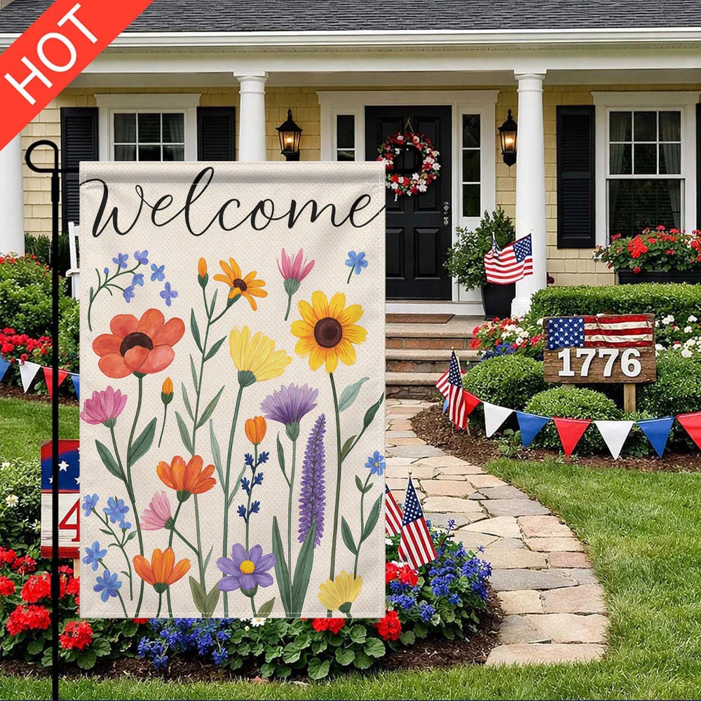 Welcome Wildflower Garden Flag Double Sided Printed No Flagpole Included Floral Outdoor Decor Banner
Welcome Wildflower Garden Flag Double Sided Printed No Flagpole Included Floral Outdoor Decor Banner