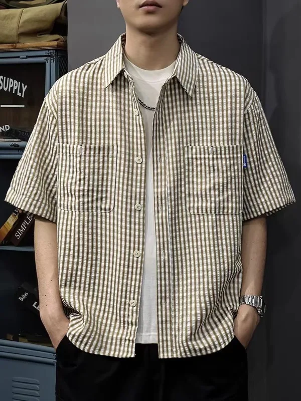 Summer New Casual American Plaid Short Sleeve Men's Shirt Trendy Brand Versatile Turn-down Collar Workwear Shirt Breathable C...
Summer New Casual American Plaid Short Sleeve Men's Shirt Trendy Brand Versatile Turn-down Collar Workwear Shirt Breathable C...