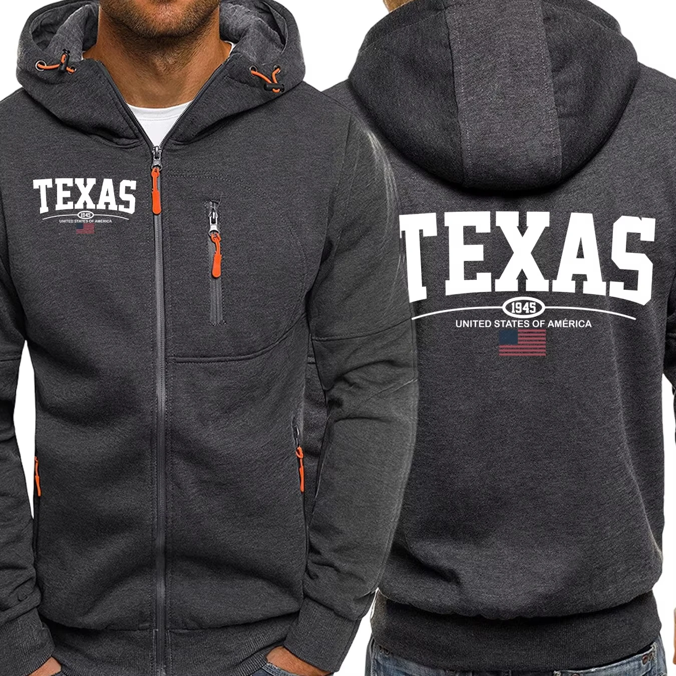 United States Of America Texas Printing Zipper Coat Male Fashion Fleece Hooded Autumn Loose Hoodie Casual Comfortable Clothes
United States Of America Texas Printing Zipper Coat Male Fashion Fleece Hooded Autumn Loose Hoodie Casual Comfortable Clothes