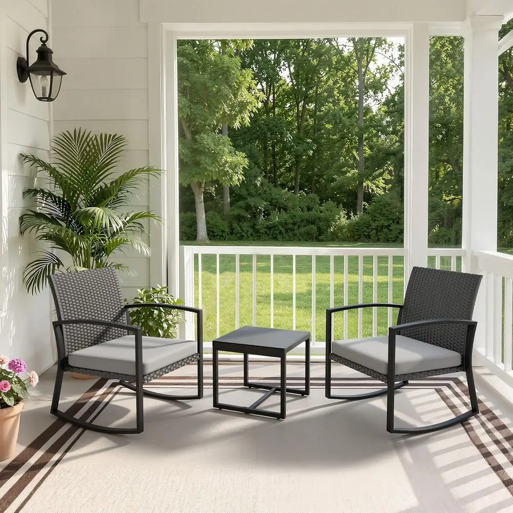 3-Piece All-Weather Wicker Patio Bistro Set for Outdoor Porch, Balcony, Garden, Backyard, and Poolside
3-Piece All-Weather Wicker Patio Bistro Set for Outdoor Porch, Balcony, Garden, Backyard, and Poolside