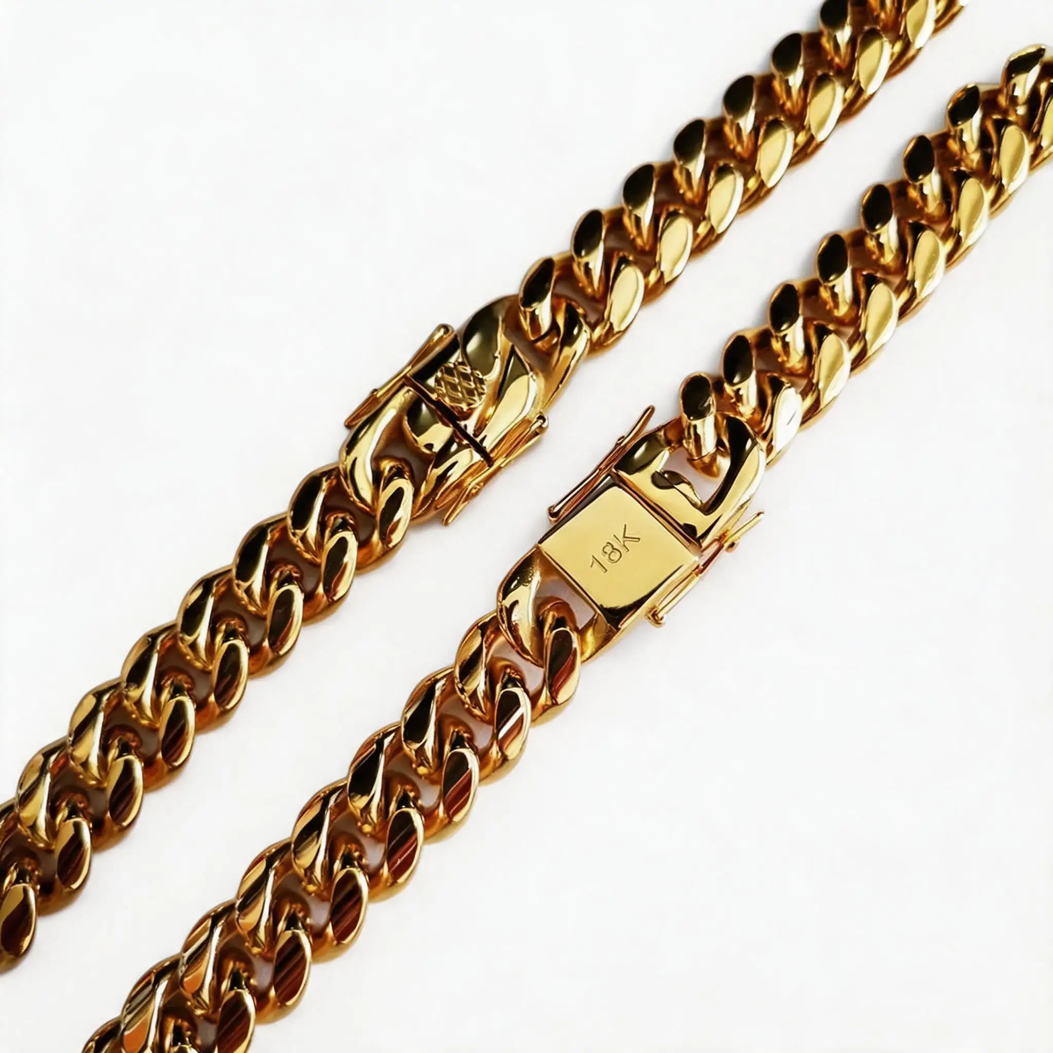 18K Gold Plated 316L Stainless Steel Miami Cuban Link Chain Necklace 15mm for Men Women
18K Gold Plated 316L Stainless Steel Miami Cuban Link Chain Necklace 15mm for Men Women