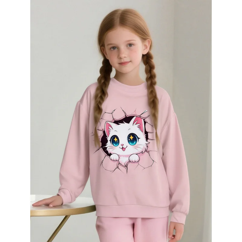 2025 Girls Cute Cat Spring and Autumn Fashion Casual Sweatshirt
2025 Girls Cute Cat Spring and Autumn Fashion Casual Sweatshirt