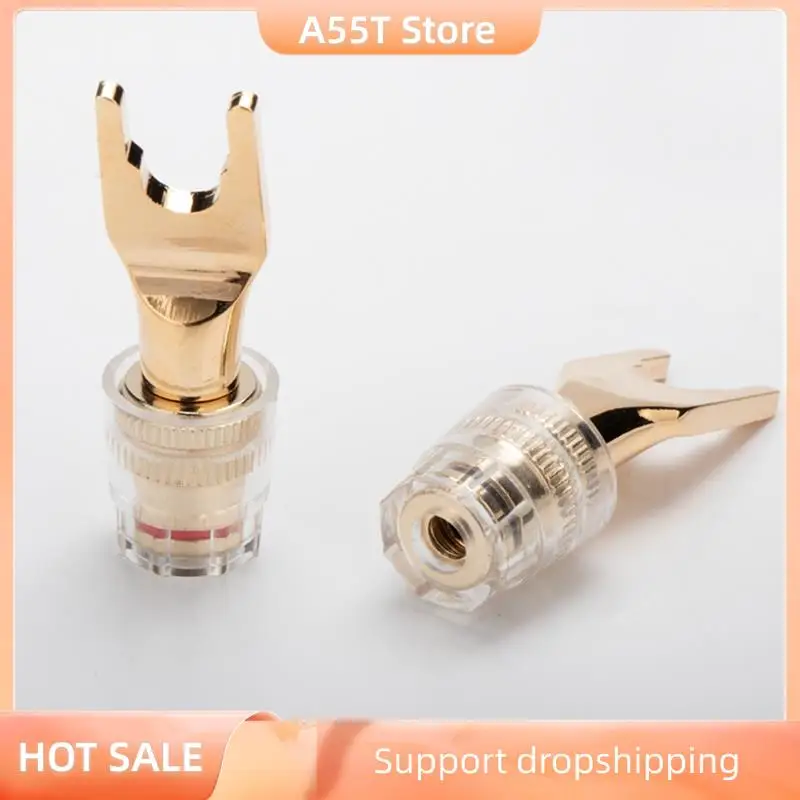 A55T Y-Shaped Hifi Audio Speaker Cable Plug With 4Mm 24K Gold Plated Banana Female Connectors For Quality Sound
A55T Y-Shaped Hifi Audio Speaker Cable Plug With 4Mm 24K Gold Plated Banana Female Connectors For Quality Sound