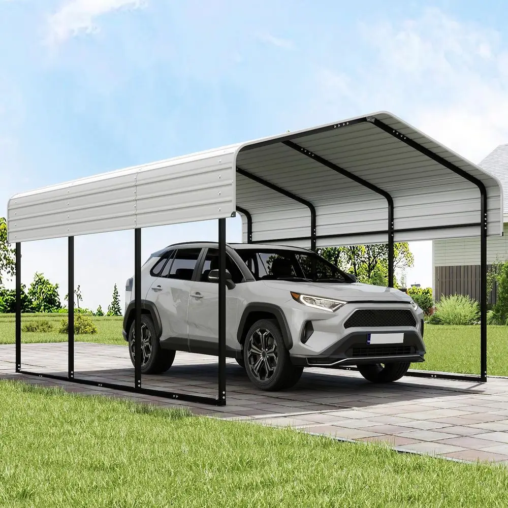 10x15FT Heavy Duty Metal Carport, Outdoor Carport Canopy with Galvanized Steel Roof and Reinforced Base for AllWeather, Garage
10x15FT Heavy Duty Metal Carport, Outdoor Carport Canopy with Galvanized Steel Roof and Reinforced Base for AllWeather, Garage