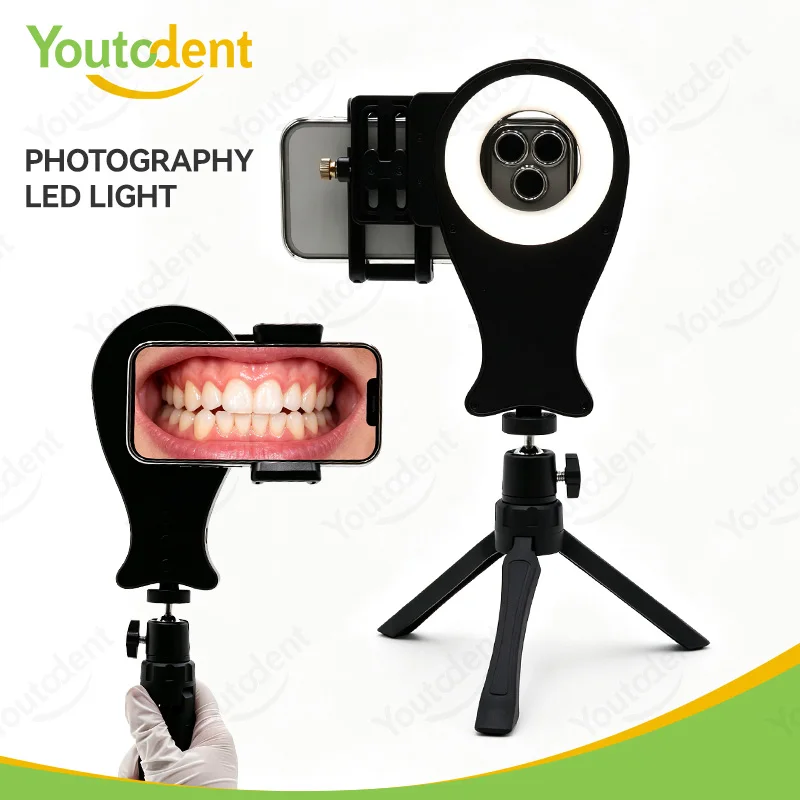Dental Photography Filling Light Adjustable Brightness Warm/White Ring Lamp for Mobile Phone Rotatable Dental Light
Dental Photography Filling Light Adjustable Brightness Warm/White Ring Lamp for Mobile Phone Rotatable Dental Light