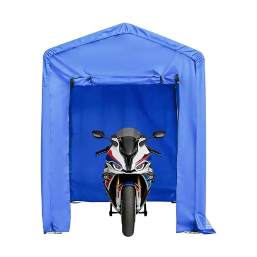 Portable garage storage shelter for motorcycles, bikes, outdoor tools: heavy duty waterproof PE material, gray, roll-up zipper
Portable garage storage shelter for motorcycles, bikes, outdoor tools: heavy duty waterproof PE material, gray, roll-up zipper