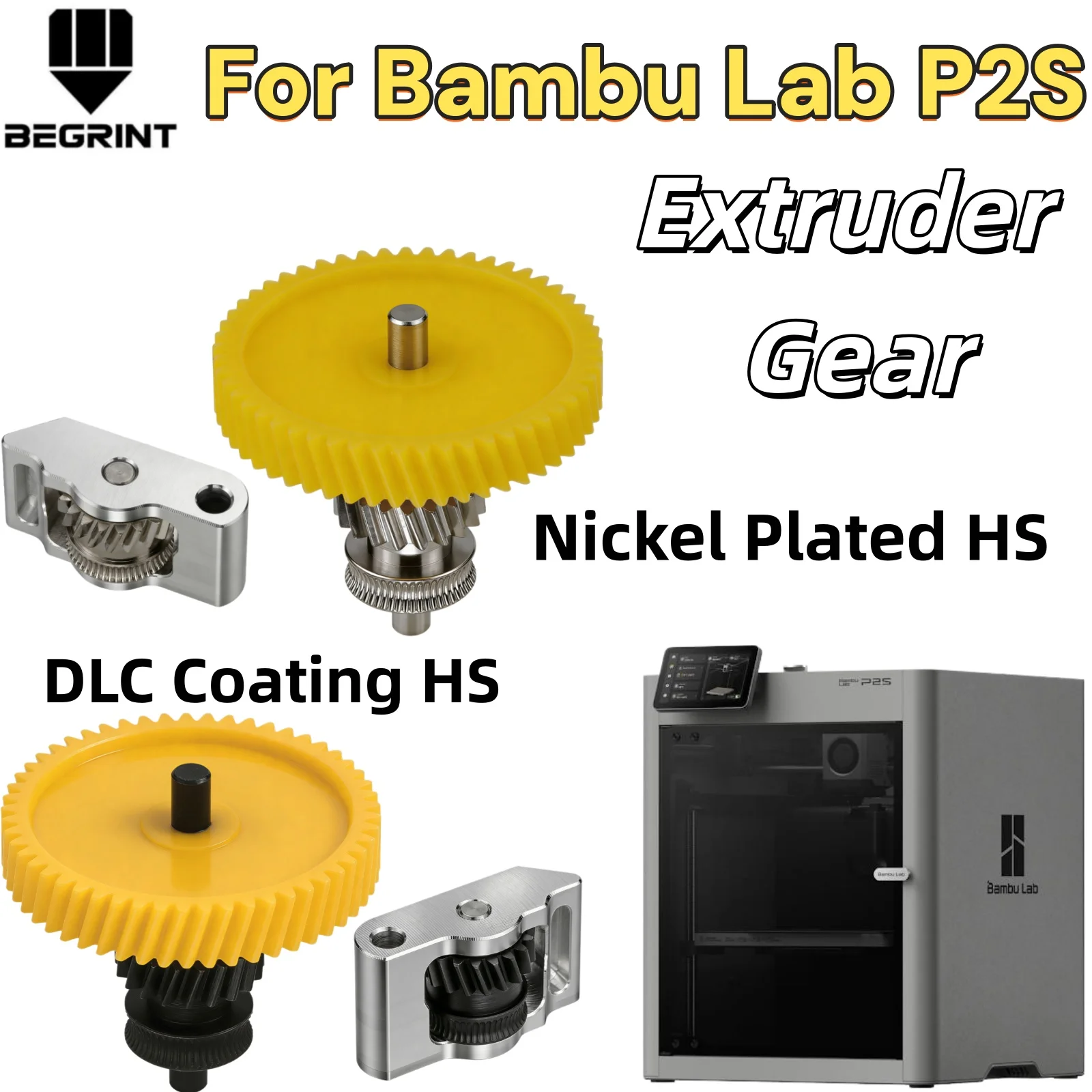 High Precision Hardened Steel Extruder Gear Kit for Bambu Lab P2S Integrated Shaft Extrusion Wear Resistant 3D Printer Parts
High Precision Hardened Steel Extruder Gear Kit for Bambu Lab P2S Integrated Shaft Extrusion Wear Resistant 3D Printer Parts