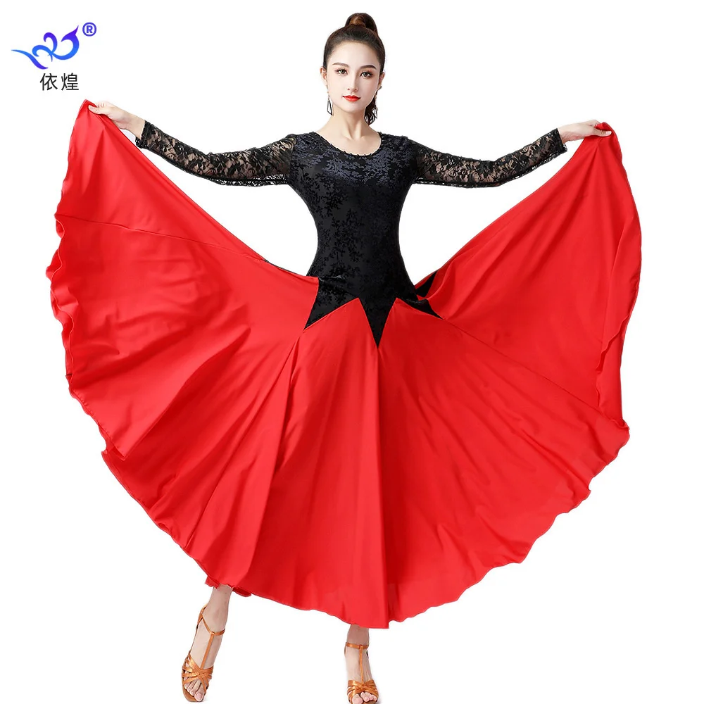 New Modern Dance Dress Social Dance Practice Long Dress Long Sleeve Lace Skirt Group Dance Performance Costume
New Modern Dance Dress Social Dance Practice Long Dress Long Sleeve Lace Skirt Group Dance Performance Costume
