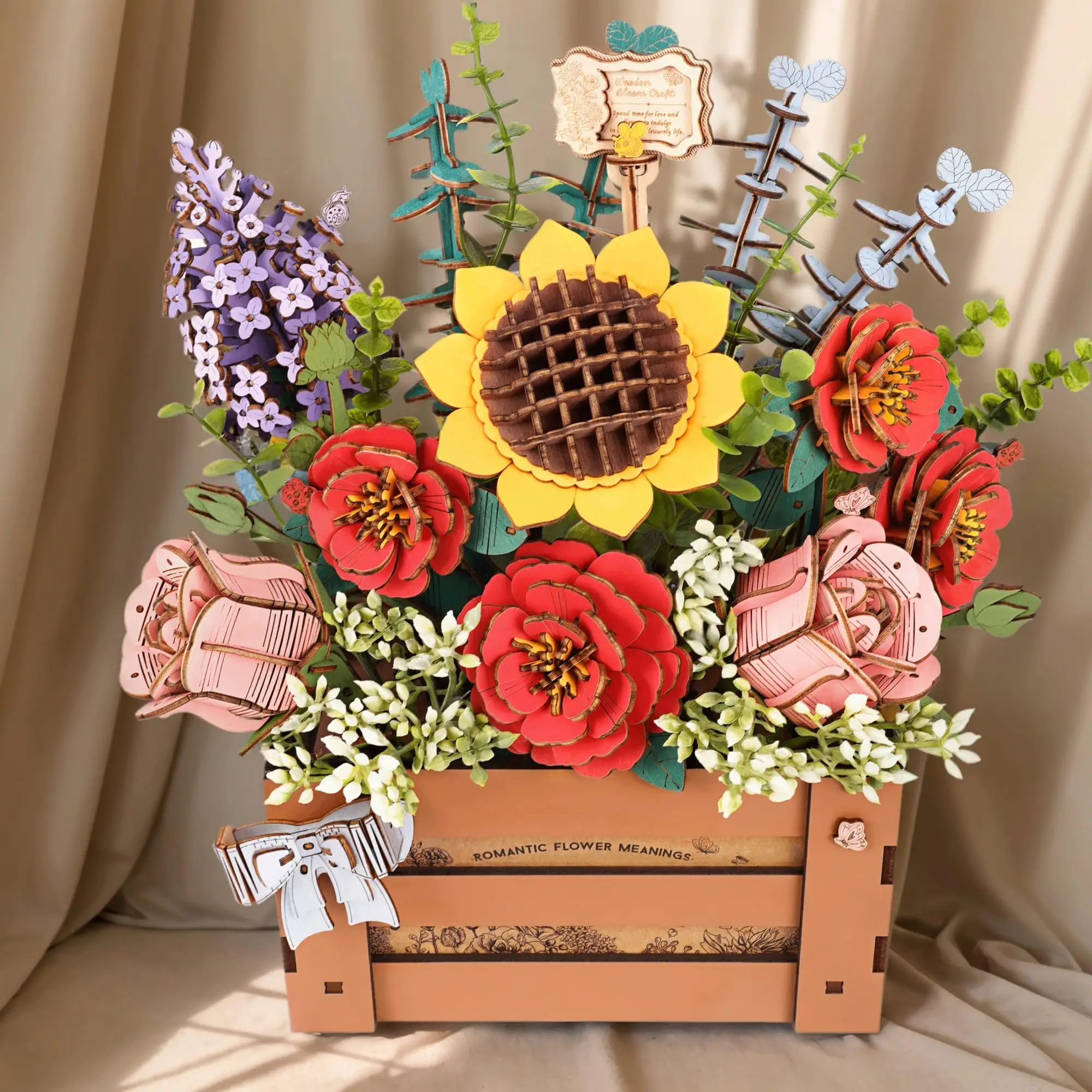 ROBOTIME 3D Wooden Bloom Box Puzzle, Adults' Flower Bouquet Building Set, Artificial Home Decor, Gift for Mother's Day/Birthday
ROBOTIME 3D Wooden Bloom Box Puzzle, Adults' Flower Bouquet Building Set, Artificial Home Decor, Gift for Mother's Day/Birthday