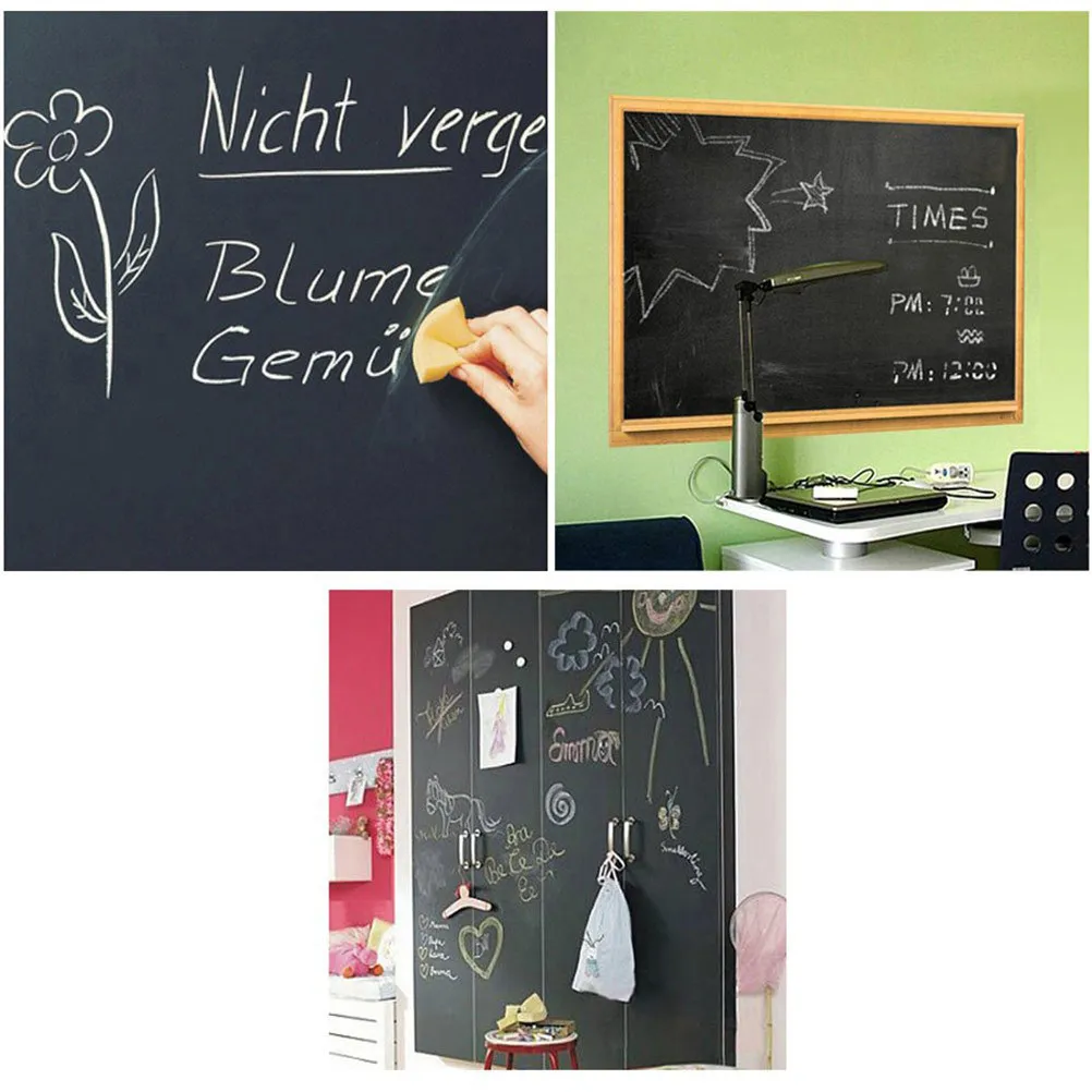 Blackboard Sticker 45x100cm Premium Chalkboard Wall Decal Peel Stick Easy Remove Reusable Black Board Sticker for Home Classroom
Blackboard Sticker 45x100cm Premium Chalkboard Wall Decal Peel Stick Easy Remove Reusable Black Board Sticker for Home Classroom