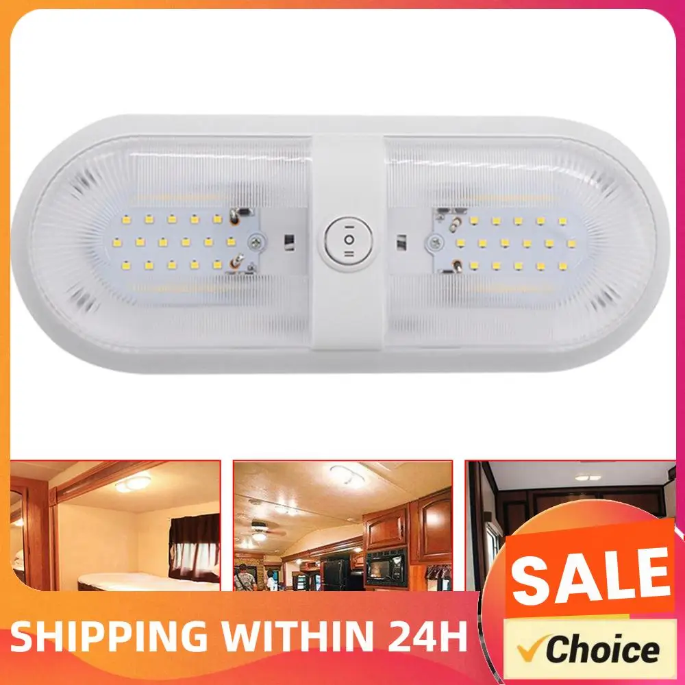 10-24V 48 LED Dome Roof Ceiling Lamp 4000-4500K with Switch RV Roof Ceiling Lamp Camper Reading Light for Camper Yacht Motorhome
10-24V 48 LED Dome Roof Ceiling Lamp 4000-4500K with Switch RV Roof Ceiling Lamp Camper Reading Light for Camper Yacht Motorhome