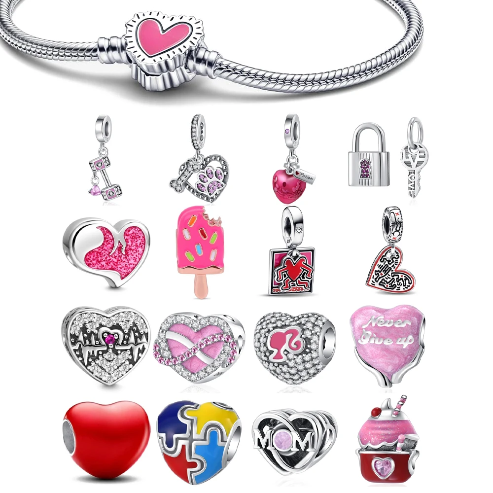 2025 New 925 Silver Dumbbell Love Potion Heart Mom Charm of ley 925 Chain Beaded Fit Original DIY Bracelet Ladies Jewelry
2025 New 925 Silver Dumbbell Love Potion Heart Mom Charm of ley 925 Chain Beaded Fit Original DIY Bracelet Ladies Jewelry