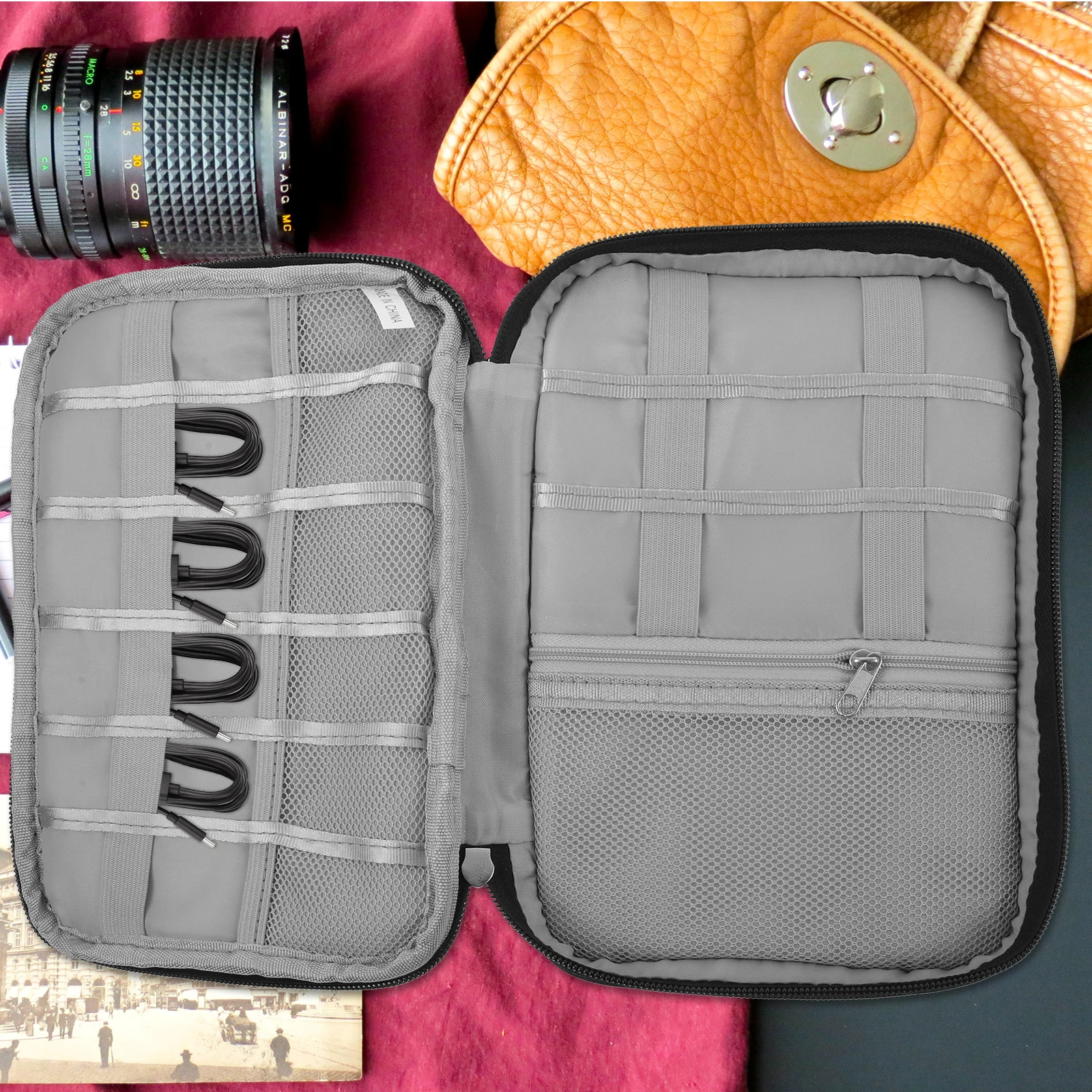 Large Capacity Electronic Organizer Bag Durable Premium Material Strong Handle Compact Portable Storage Pouch For Cables Power
Large Capacity Electronic Organizer Bag Durable Premium Material Strong Handle Compact Portable Storage Pouch For Cables Power