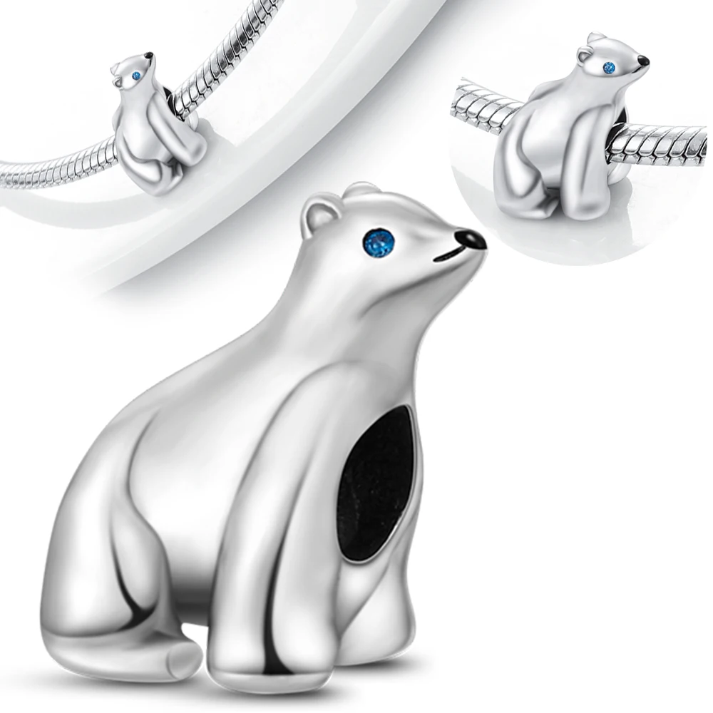 Подвески из серебра 925 пробы, элегантные бусины с изображением белого медведя, подходят для подвесок Plata 925, оригинальные бусины для браслета, женские ювелирные изделия, подарки своими руками
Подвески из серебра 925 пробы, элегантные бусины с изображением белого медведя, подходят для подвесок Plata 925, оригинальные бусины для браслета, женские ювелирные изделия, подарки своими руками