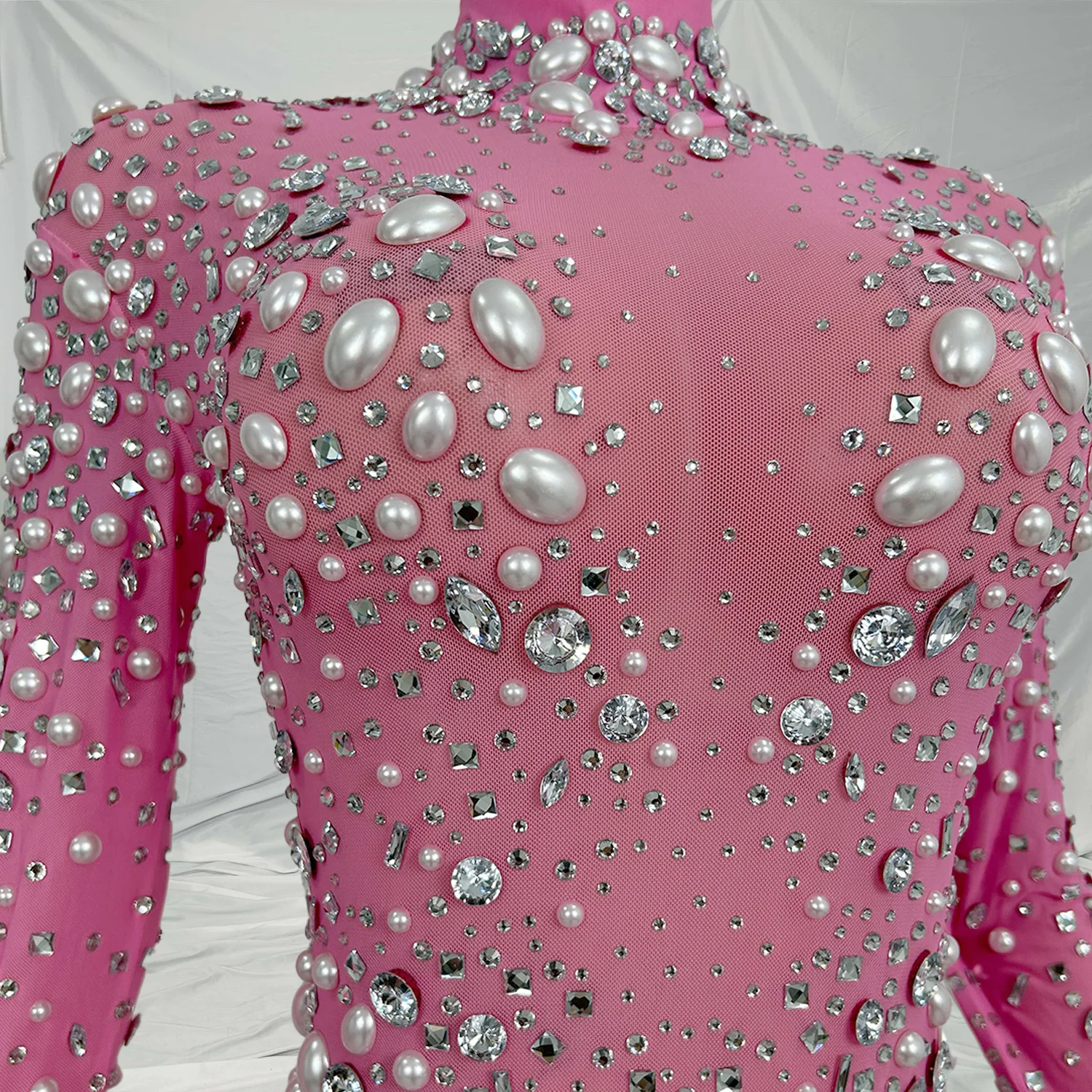 Tiaoliao Women Stage Big Pearls Jumpsuit Rhinestones Stretchy Jumpsuit Evening Birthday Celebrate Outfit Sexy Dancer Bodysuit
Tiaoliao Women Stage Big Pearls Jumpsuit Rhinestones Stretchy Jumpsuit Evening Birthday Celebrate Outfit Sexy Dancer Bodysuit