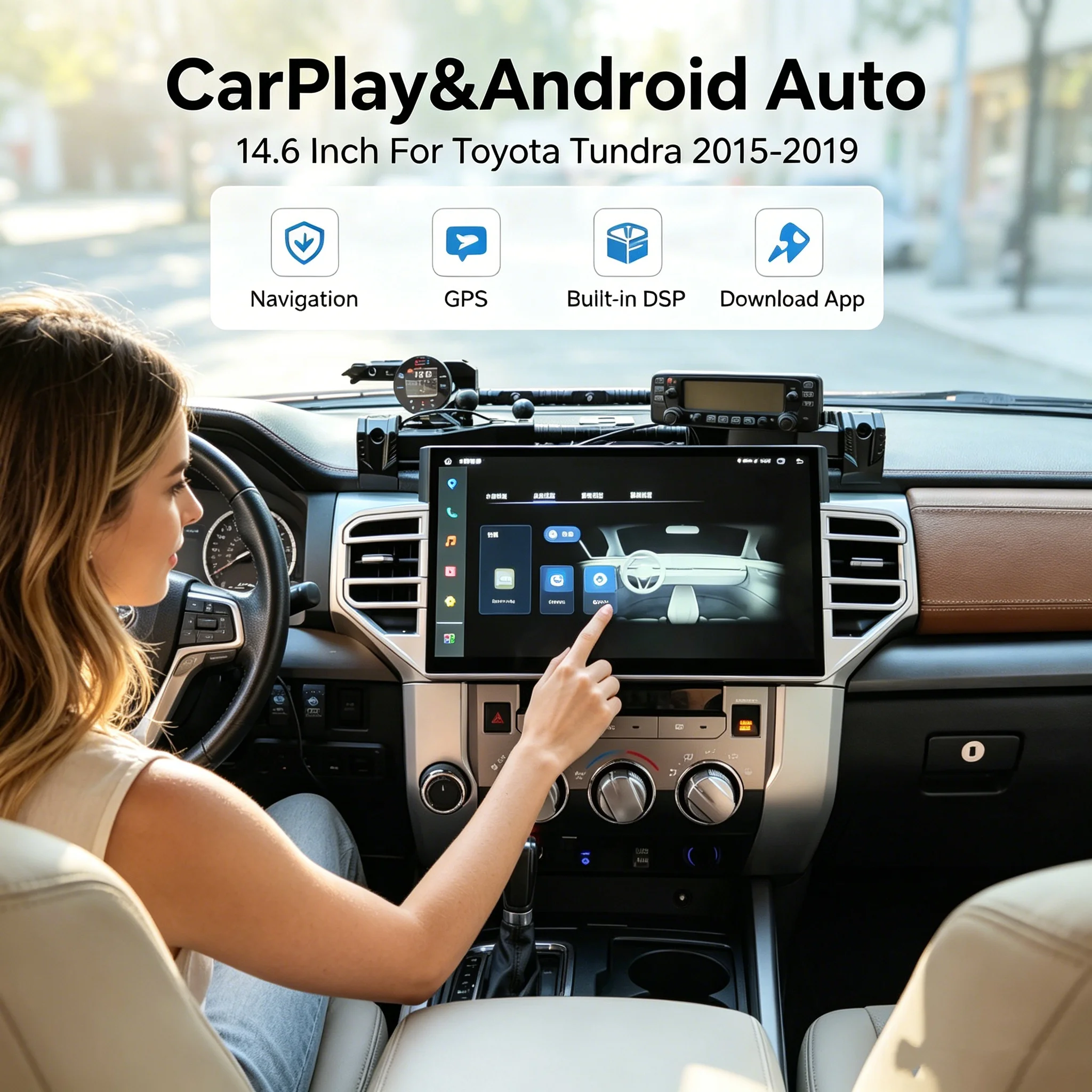 Android 13 For Toyota Tundra Sequoia 2014-2019 14.6-inch car Radio Multimedia Player GPS Navigation Wireless Carplay IPS Stereo
Android 13 For Toyota Tundra Sequoia 2014-2019 14.6-inch car Radio Multimedia Player GPS Navigation Wireless Carplay IPS Stereo