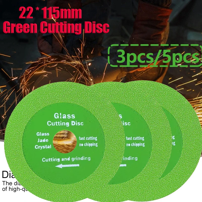 3pcs/5pcs 22*115mm Diamond Glass Cutting Blade Thin Saw Blade Durable Stone Cutting Disc for Ceramic Glass Jade Tile Marble
3pcs/5pcs 22*115mm Diamond Glass Cutting Blade Thin Saw Blade Durable Stone Cutting Disc for Ceramic Glass Jade Tile Marble