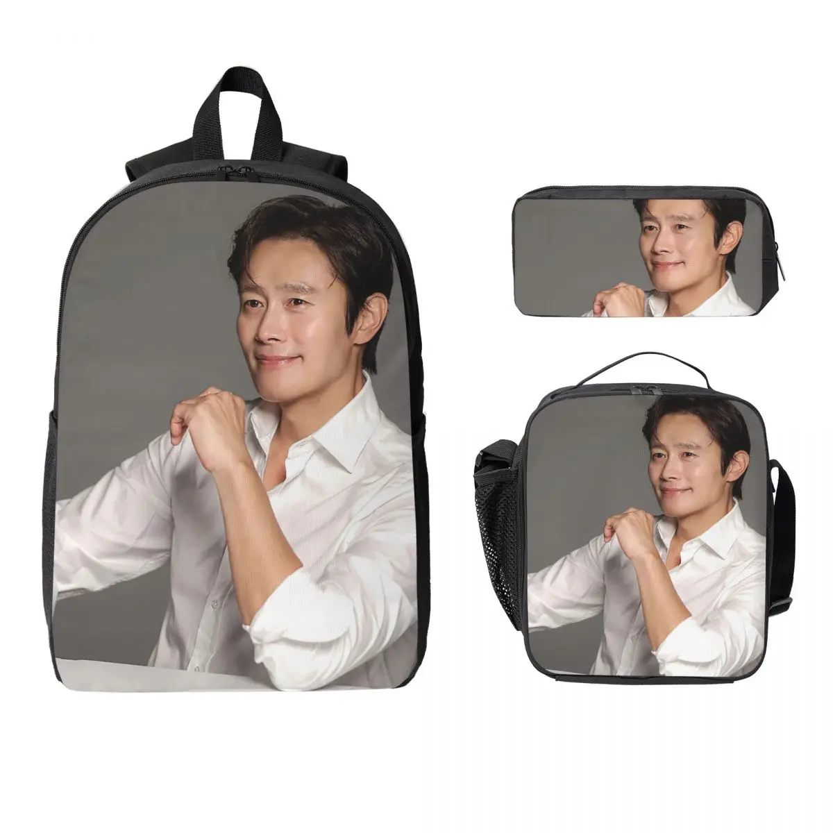 Lee Byung Hun Actor Backpack Boys Girls BookBag School Bag Laptop Shoulder Bags 3ps Insulated Lunch Bag Pencil Case
Lee Byung Hun Actor Backpack Boys Girls BookBag School Bag Laptop Shoulder Bags 3ps Insulated Lunch Bag Pencil Case