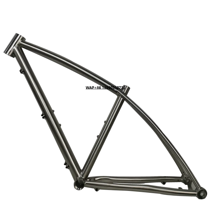 700c Cyclocross Titanium Bicycle Frame with Curve Top Tube and Seatstay Design
700c Cyclocross Titanium Bicycle Frame with Curve Top Tube and Seatstay Design