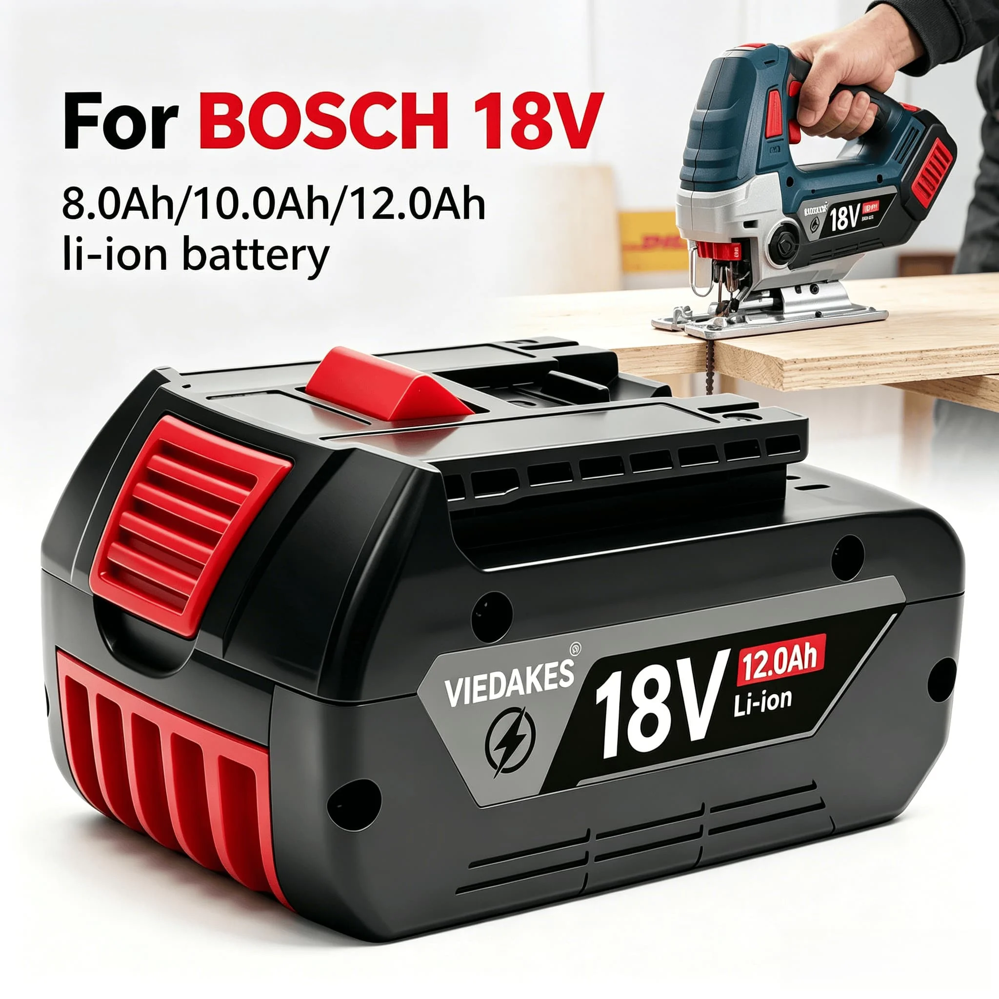 For Bosch 18V Battery GBA18V4.0 8.0Ah Compatible GSR18V-55 GDR18V, High Capacity Replacement Battery for Bosch 18V Power Tools
For Bosch 18V Battery GBA18V4.0 8.0Ah Compatible GSR18V-55 GDR18V, High Capacity Replacement Battery for Bosch 18V Power Tools