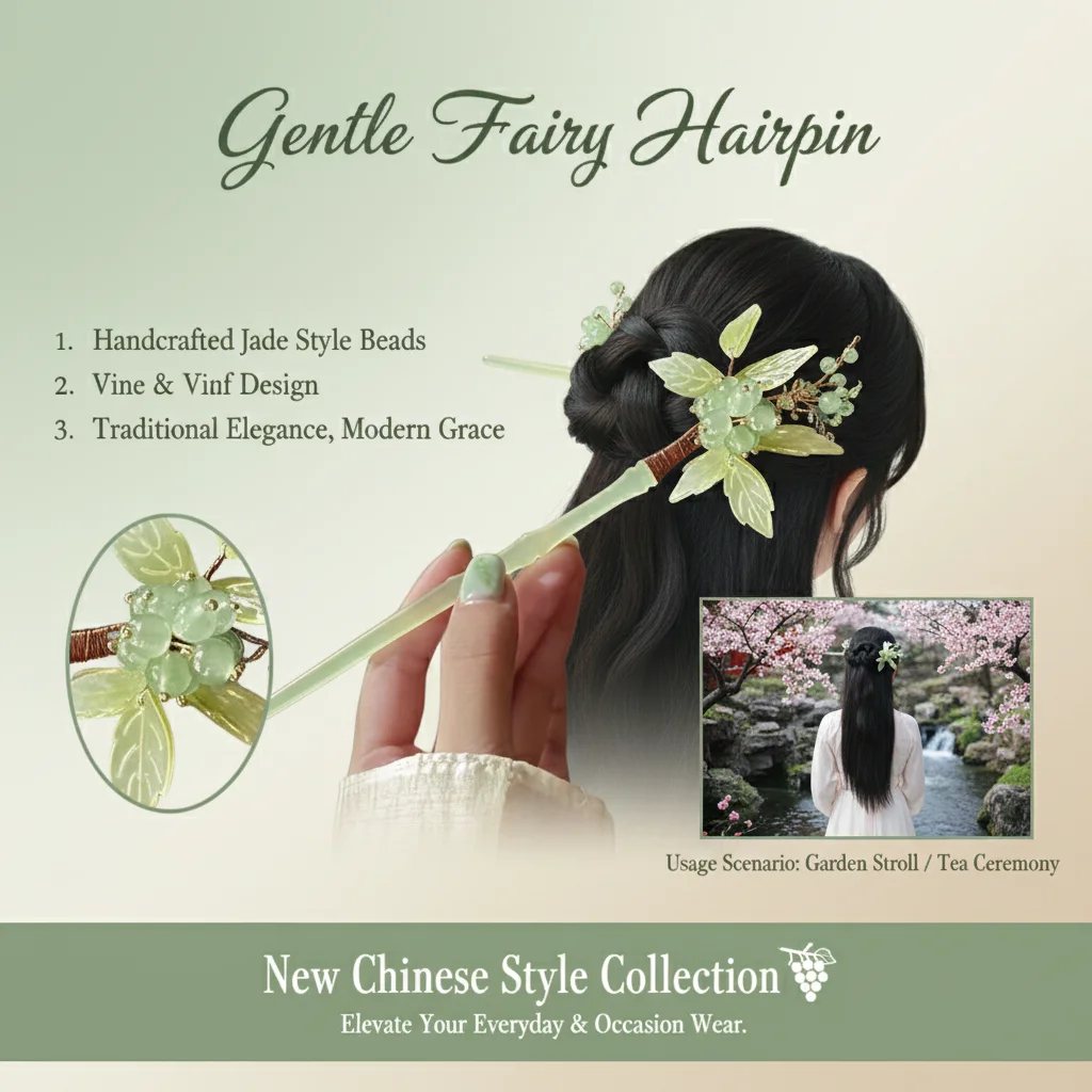 Элегантная заколка для волос для женщин, винтажная заколка в китайском стиле с бамбуковыми бусинами, изысканные украшения для волос, заколка из имитации нефрита, 1 шт.
Элегантная заколка для волос для женщин, винтажная заколка в китайском стиле с бамбуковыми бусинами, изысканные украшения для волос, заколка из имитации нефрита, 1 шт.